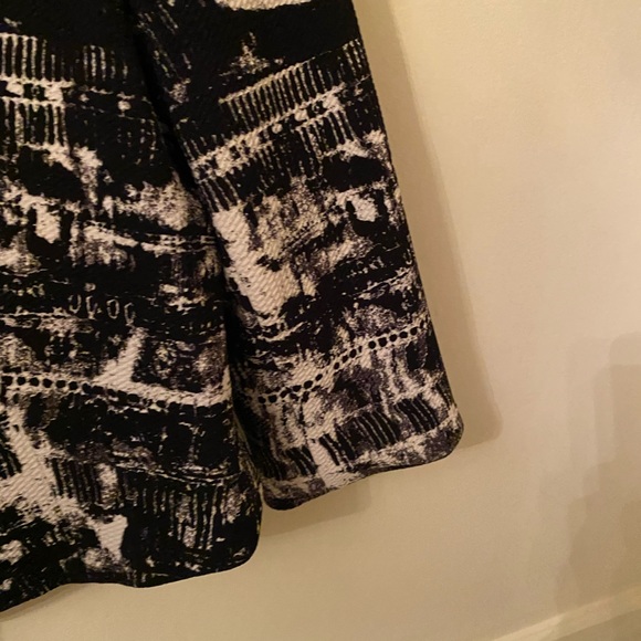 Nine West Women’s Black/White Short Jacket -Open Front -Sz 14 -fully lined - Picture 5 of 13